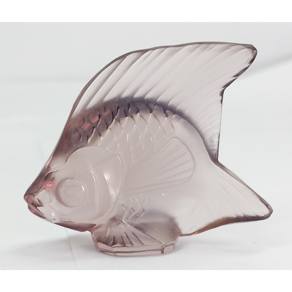 Lalique FISH Angelfish Lovely Shade Of Purple 2" X 2" EXCELLENT CONDITION